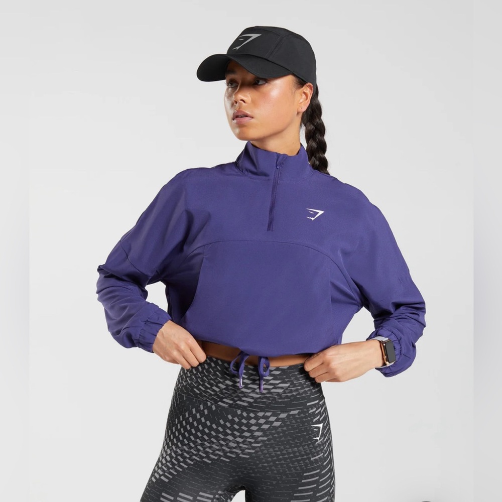 GYMSHARK SPORT WINDBREAKER QUARTER ZIP JACKET WOMENS XL